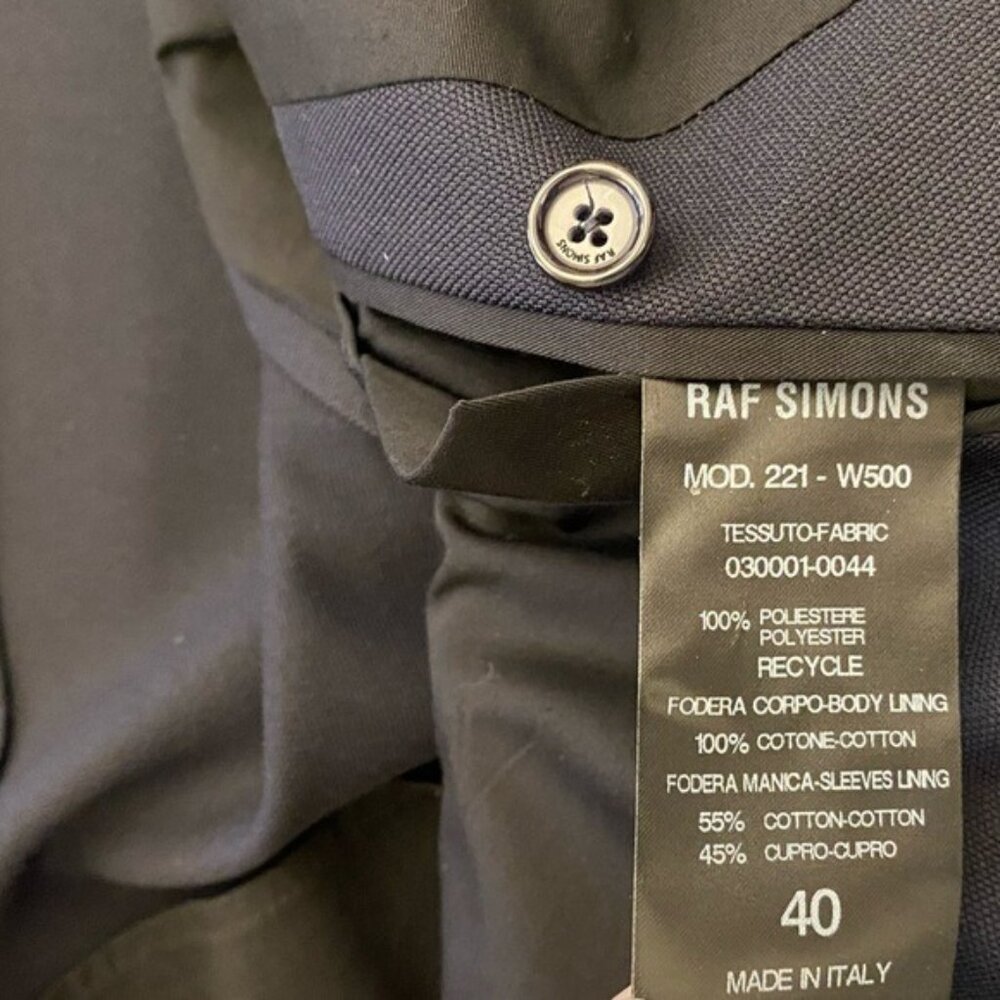 Raf Simons || Slim Fit School Boy Blazer‎ SS2022 Navy Blue IT 40 US Small - Picture 11 of 14